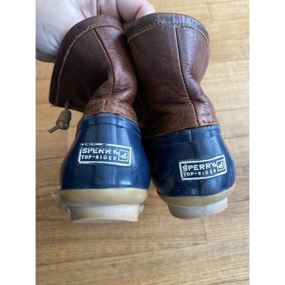 Sperry Womens Saltwater Duck Boots Brown Waterproof Leather Size 7 - Picture 5 of 6